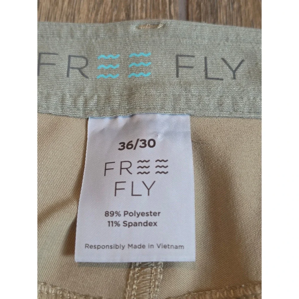 Free Fly Mens Nomad Pants Khaki Tan Performance Stretch Travel Hiking 36x30